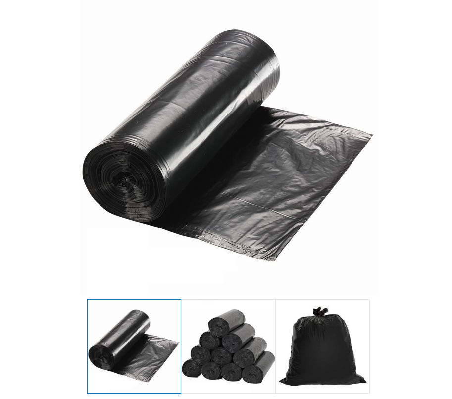 Prime Source® 0.6 Mil Medium Weight Black Can Liner, 30" x 36.5"